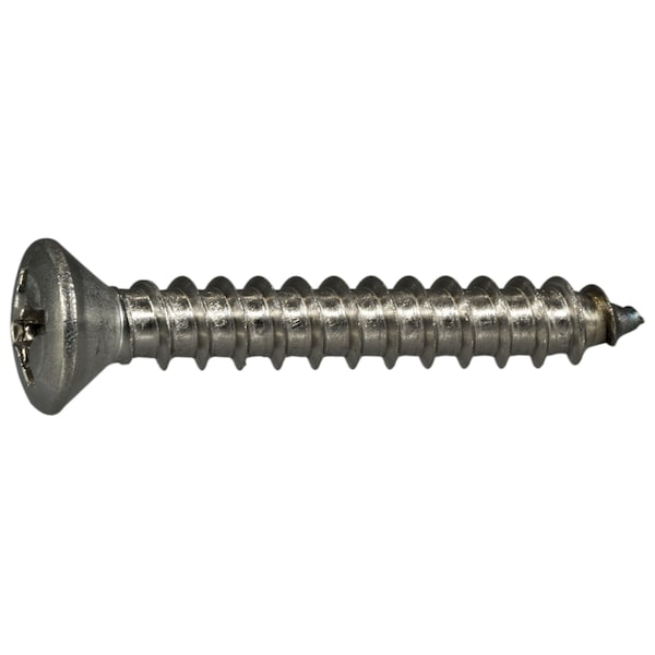Midwest Fastener Sheet Metal Screw, #12 x 1-1/2 in, 18-8 Stainless Steel Oval Head Phillips Drive, 8 PK 63457 - main